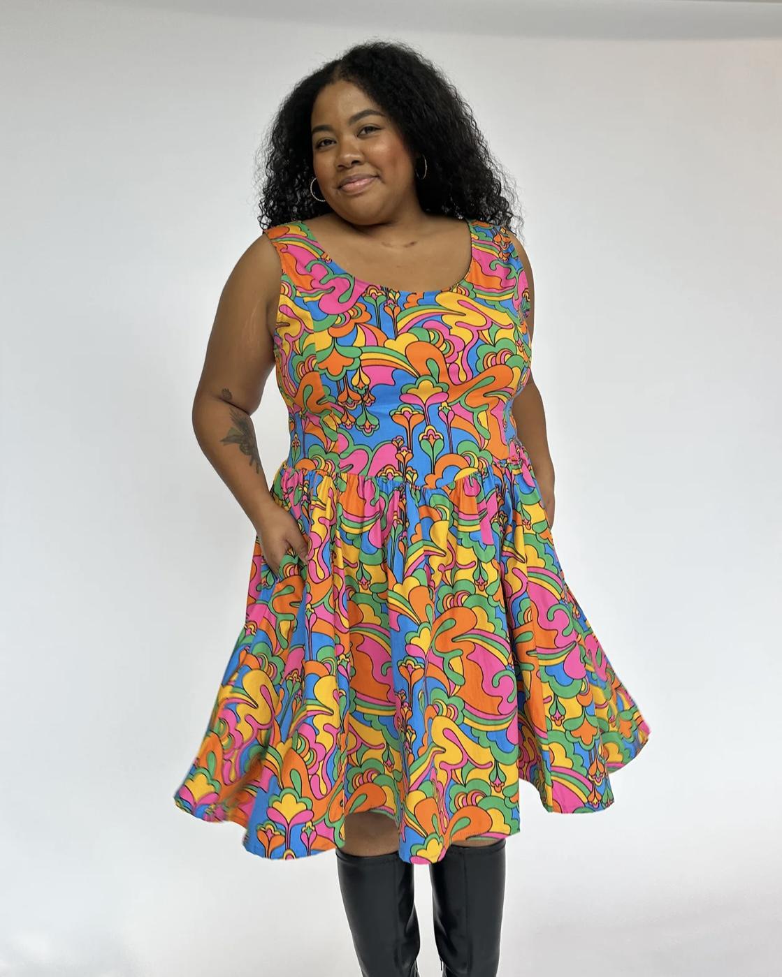 Nooworks Mini Misty Dress in Auderpopz Print