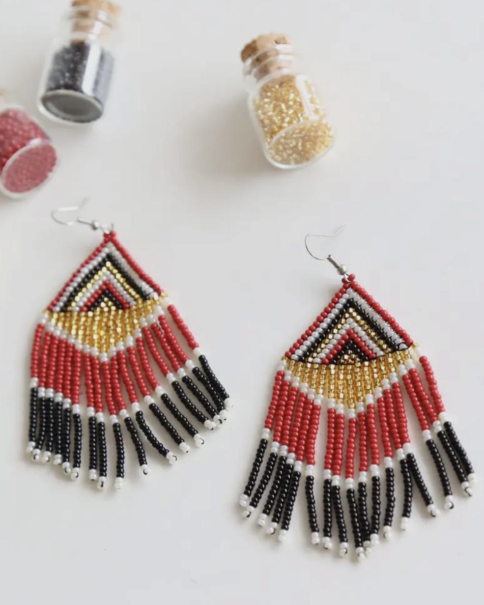 Fosterie Fire Beaded Earrings