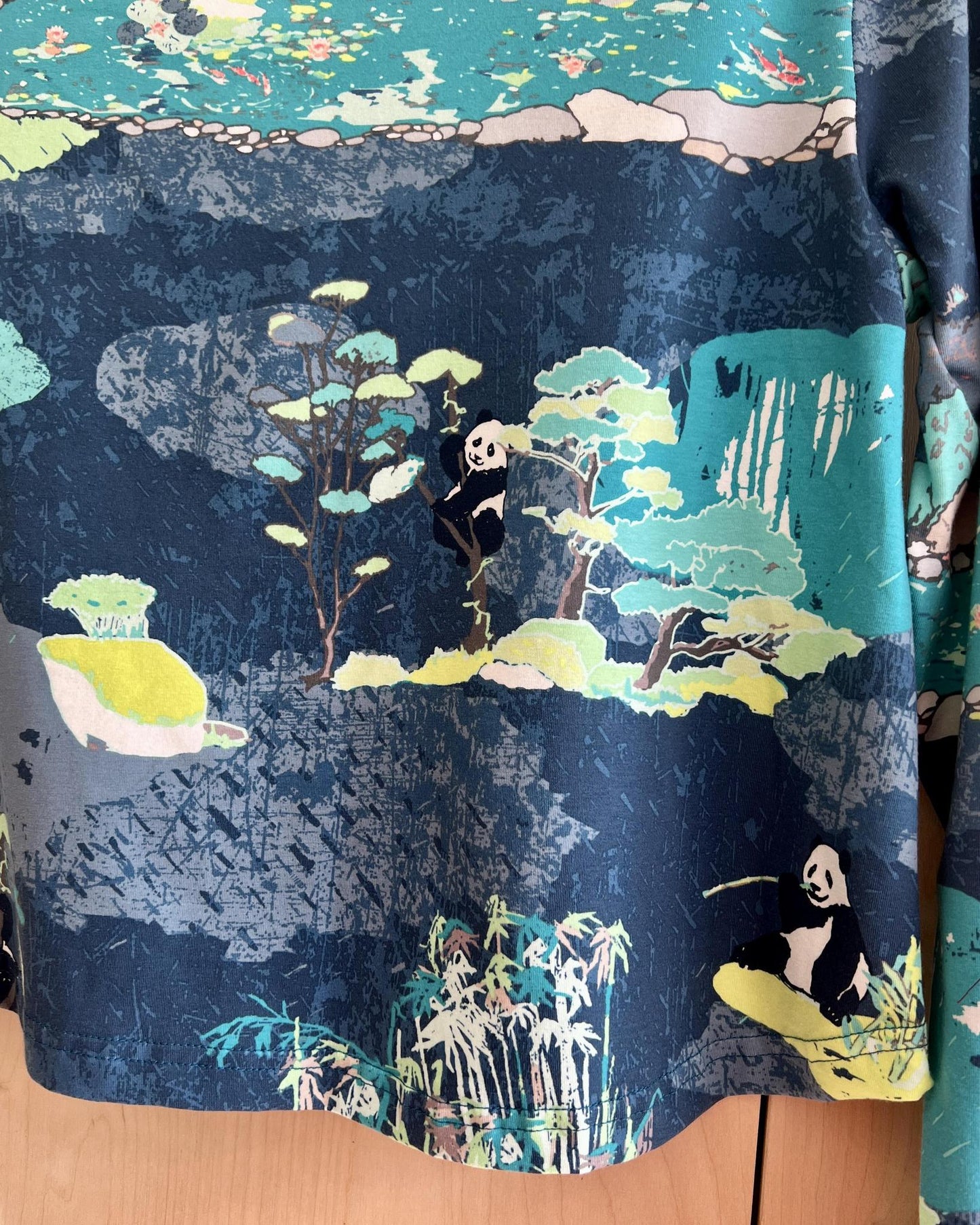 Squasht Long Sleeve Croppish Tee in Panda Party