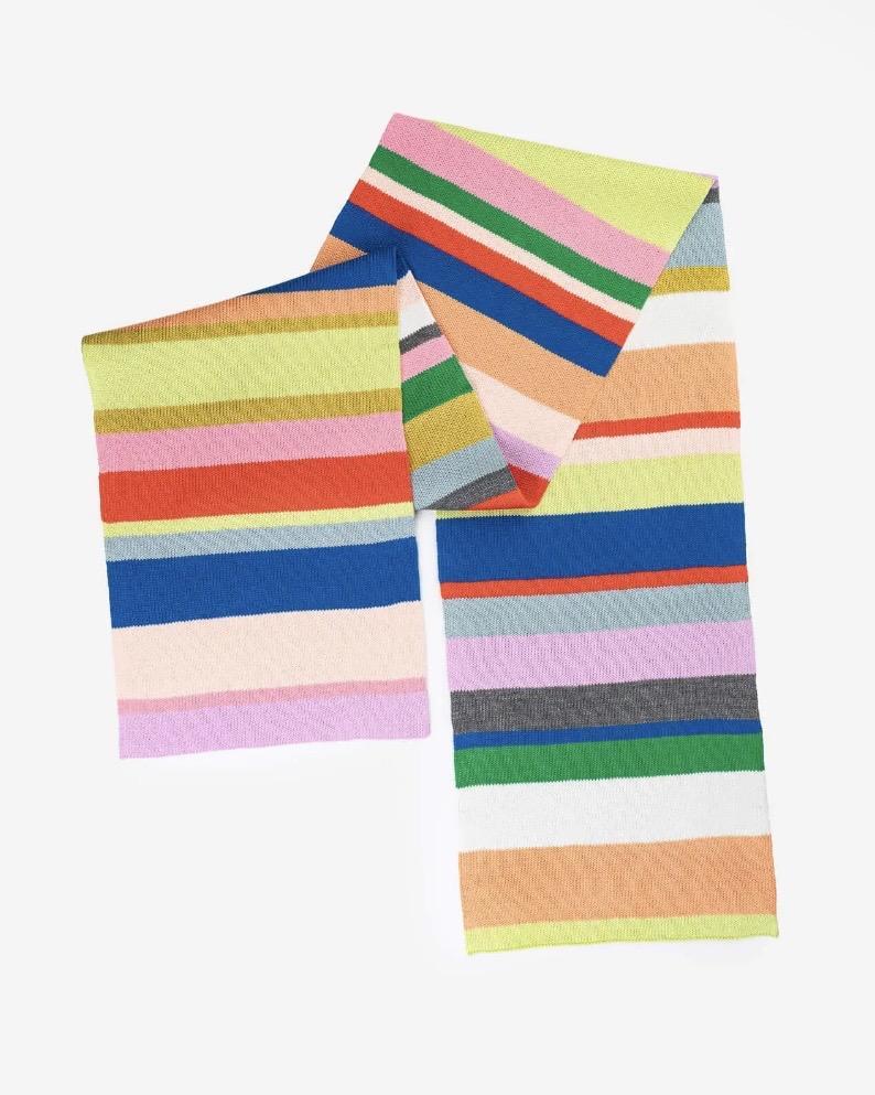 Verloop Multi Stripe Big Scarf in Rainbow