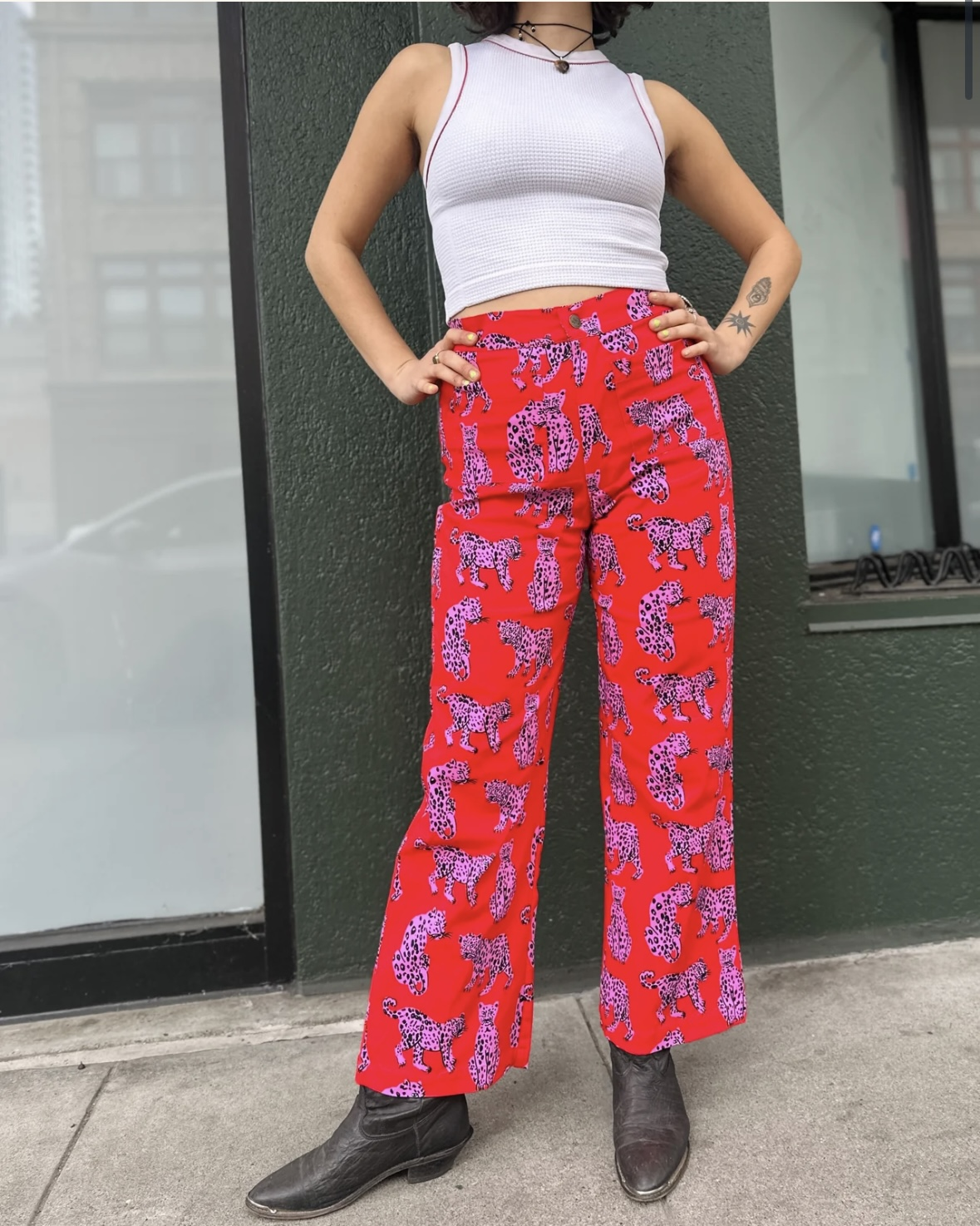 Nooworks Casual Bell Pants in Sondler Cat - Size Small, XL, 2XL