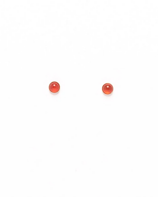 Michelle Starbuck Sterling Silver Carnelian Stud Earrings