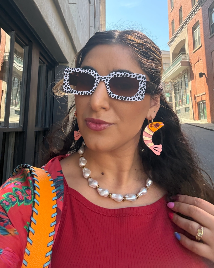Tribe + Temple Spot Me If You Can Mixed Print Sunglasses