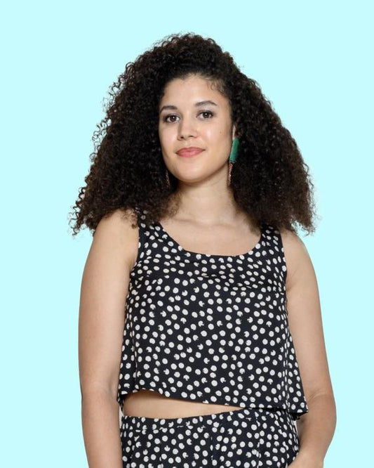 Squasht Swingy Tank in Black with White Dots - SALE