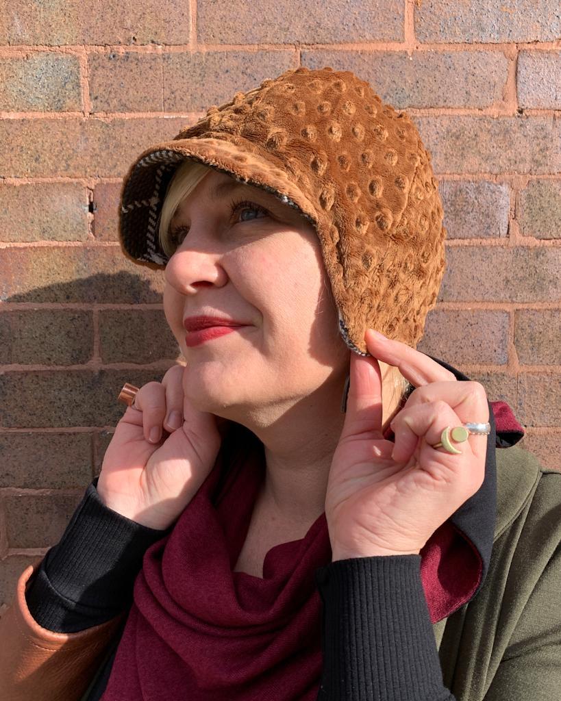Squasht Darby Hat in Brown Plaid Italian Wool (Reversible)