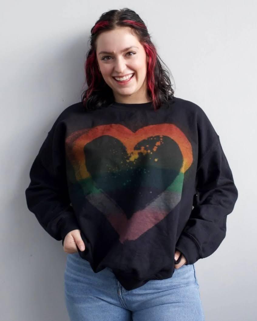 Argaman & Defiance Love Connection Open Heart Crew Neck Sweatshirt - Sizes Small or Med