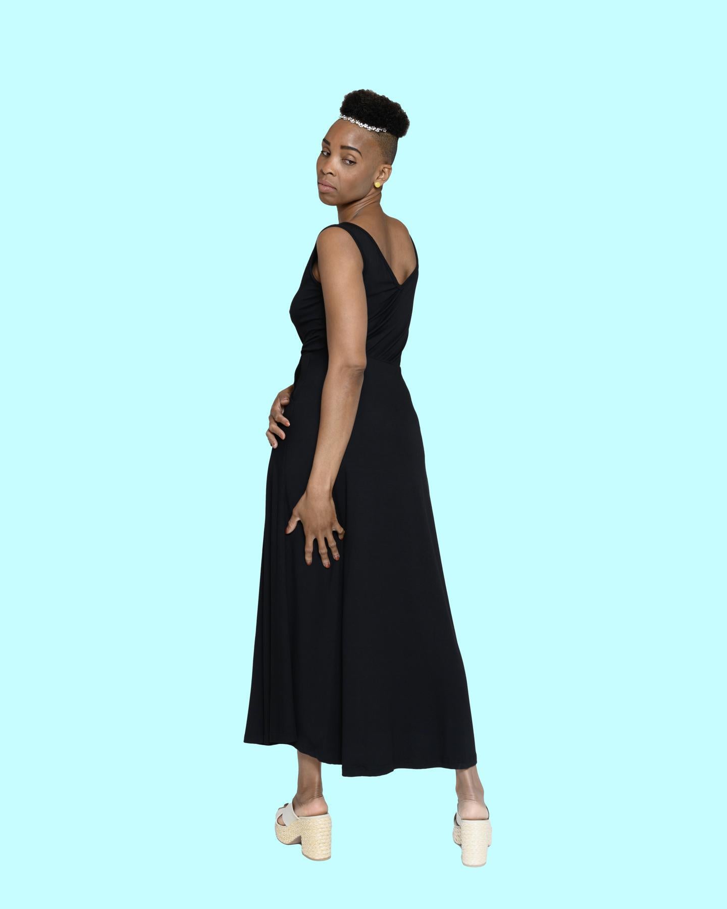 black boutique dress Back to black ~ the dress that goes with you anywhere & everywhere. Tina is wearing @purotatto_official dress. #black #dress #fashion #boutique #local
